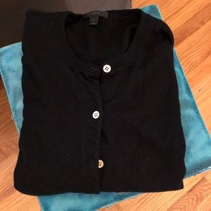 JCrew: black wool cardigan